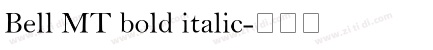 Bell MT bold italic字体转换